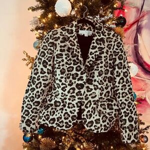 Boston Proper Size 10 Jacquard Blazer